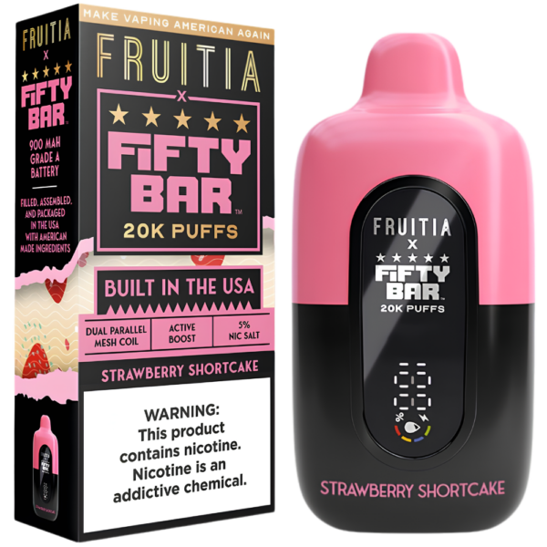 Strawberry Shortcake – Fruitia X Fifty Bar | 20K Puffs