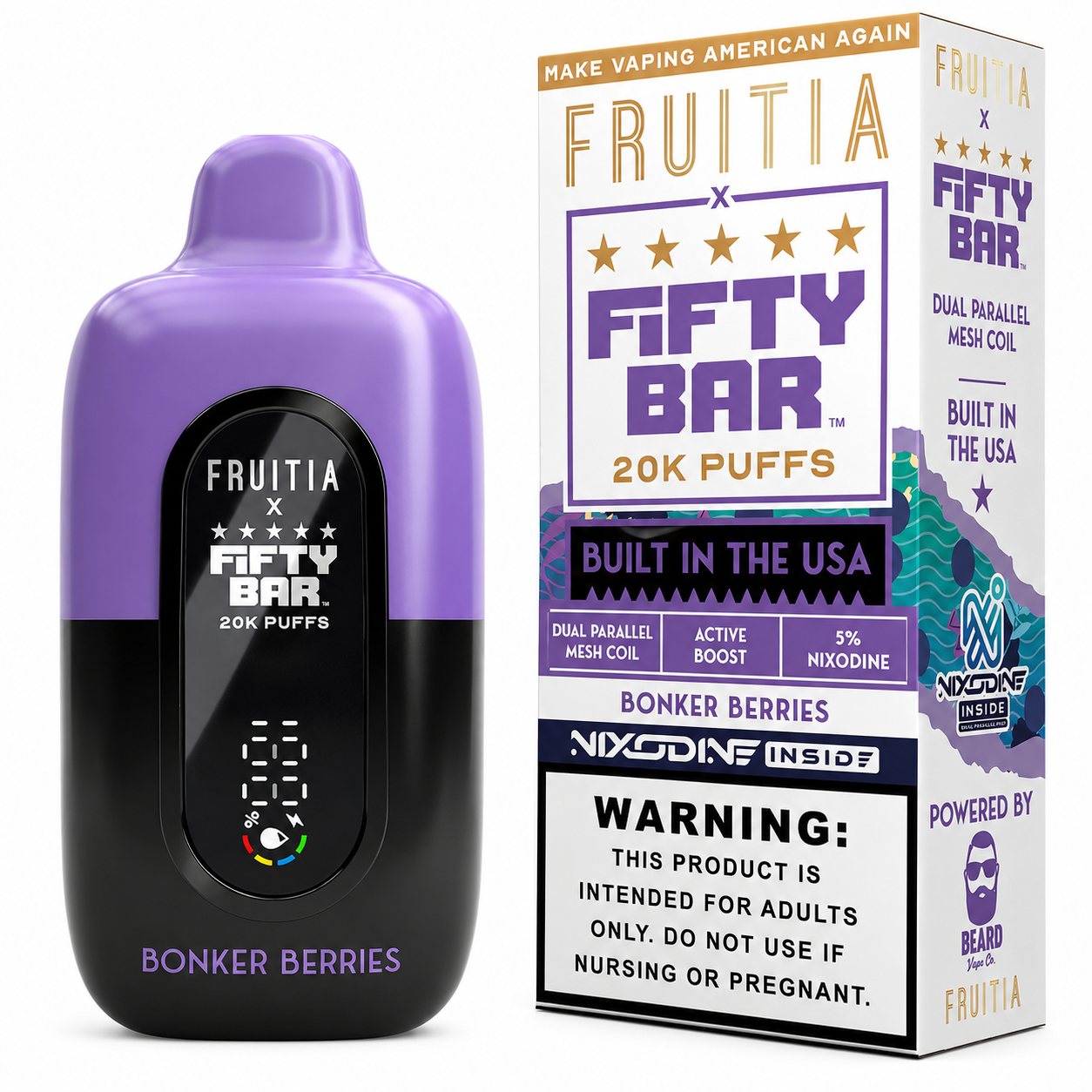 Bonker Berries – Fruitia Nixodine | 20K Puffs