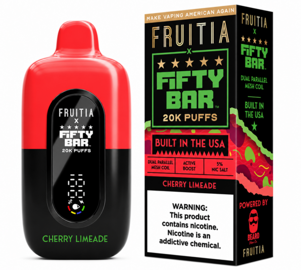 Cherry Limeade – Fifty Bar X Fruitia | 20K Puffs