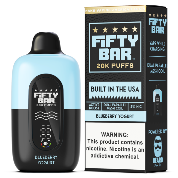 Blueberry Yogurt – Fifty Bar Black Series | 20K Puffs