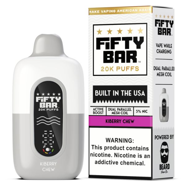 Strawberry Kiwi Ice – Fifty Bar White Series | 20K Puffs