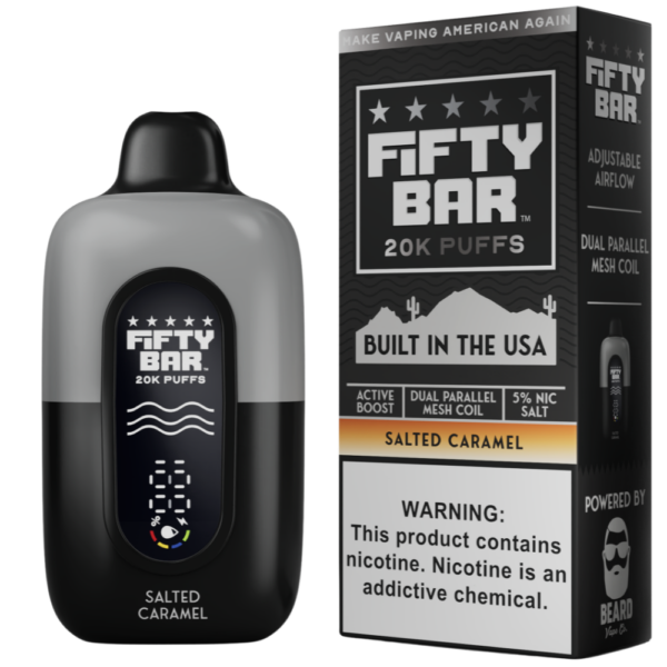 Salted Caramel – Fifty Bar Black Series | 20K Puffs