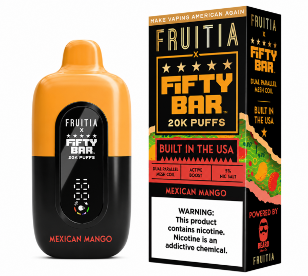 Mexico Mango – Fifty Bar X Fruitia | 20K Puffs