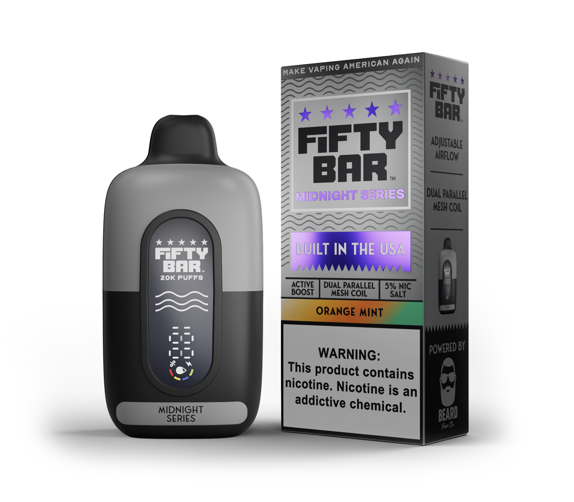 Orange Mint – Fifty Bar Midnight Series | 20K Puffs