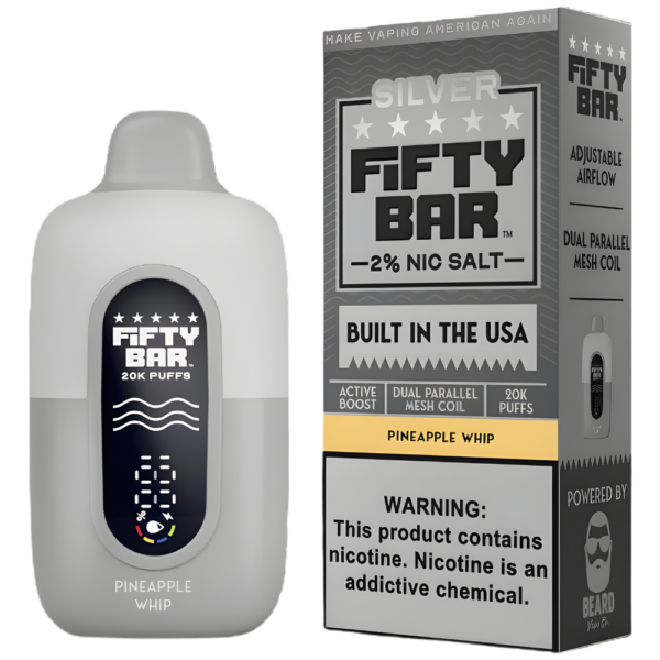 Pineapple Whip – Fifty Bar Silver Series | 20K Puffs