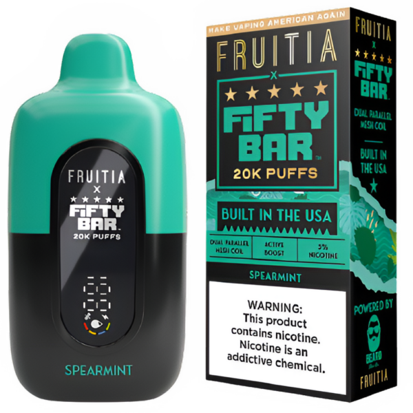 Spearmint – Fifty Bar X Fruitia | 20K Puffs