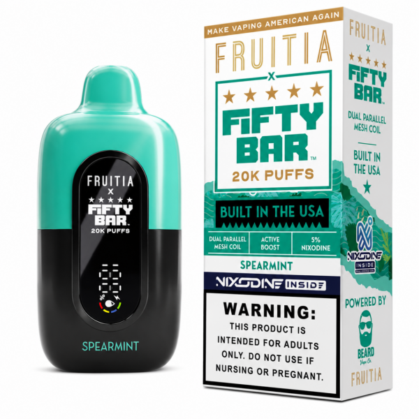 Spearmint – Fruitia Nixodine | 20K Puffs