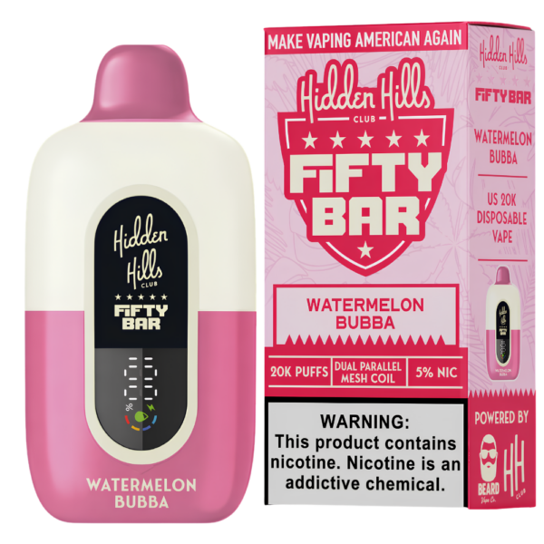 Watermelon Bubba  – Fifty Bar X Hidden Hills | 20K Puffs
